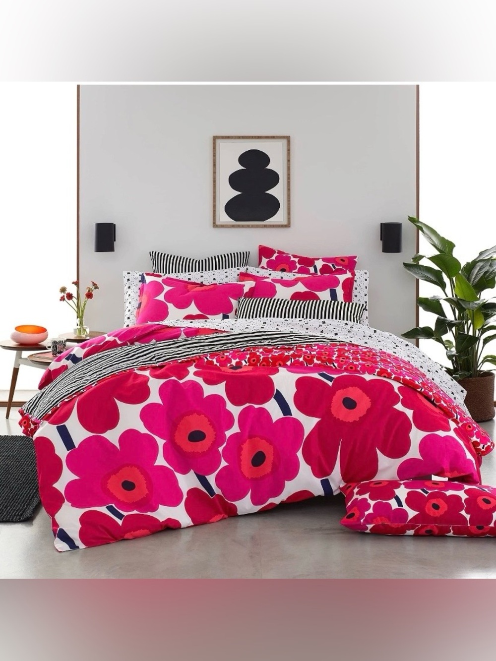 🌺NWT🌺 Marimekko Unikko Duvet cover set, Size King - Picture 2 of 11